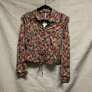 Free People Multicolor Floral Blouse